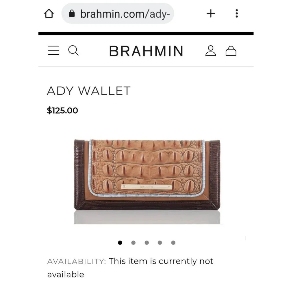 Brahmin Mini Asher Satchel & Ady Wallet. Toasted Almond Garrone Embossed Leather - Picture 13 of 16